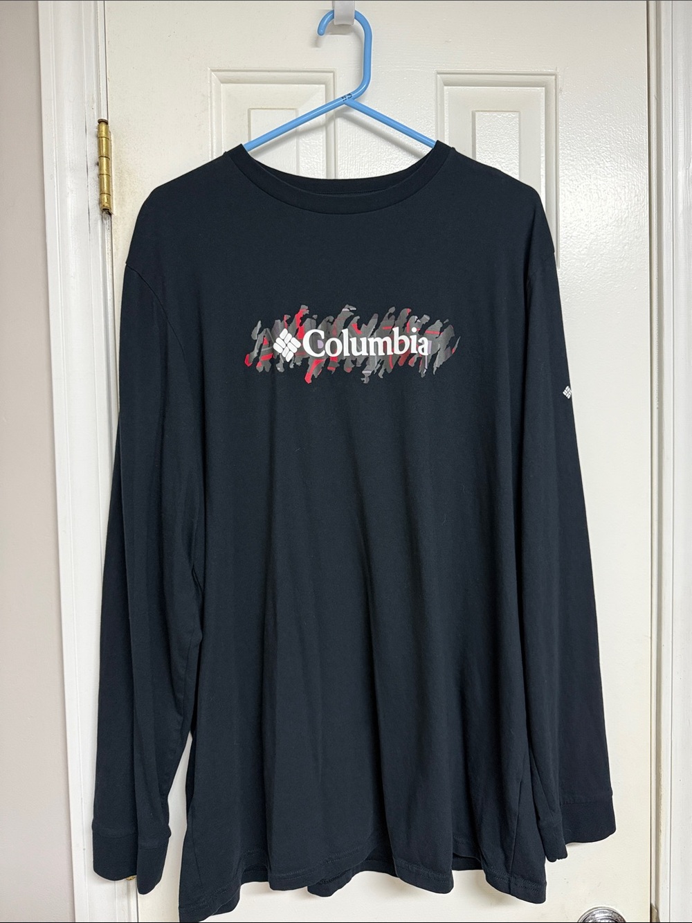 Columbia Black Long Sleeve Shirt with Red & Gray Logo